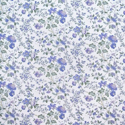 Kasmir Marlwood Floral Wedgewinkle in GRAND TRADITIONS VOL 1 Purple Upholstery Cotton  Blend Fire Rated Fabric Vine and Flower   Fabric