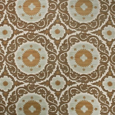 Kasmir Marmara Bluestone in GRAND TRADITIONS VOL 2 Grey Upholstery Polyester  Blend Fire Rated Fabric Scroll  Ethnic and Global   Fabric