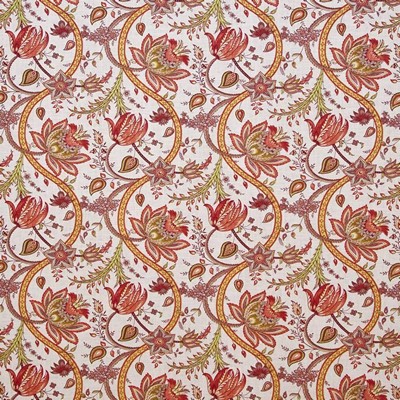 Kasmir Marysville Cerise in GRAND TRADITIONS VOL 1 Red Upholstery Linen  Blend Fire Rated Fabric Trellis Diamond  Vine and Flower  Jacobean Floral  Floral Linen   Fabric