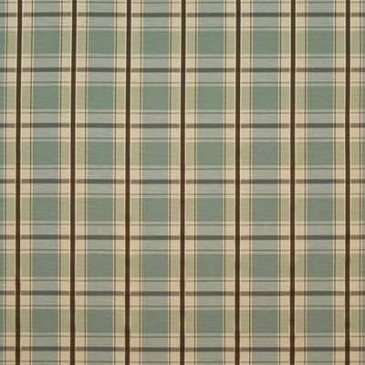 Kasmir Mcferrin Plaid Bluestone in GRAND TRADITIONS VOL 2 Grey Upholstery Cotton  Blend Fire Rated Fabric Plaid and Tartan  Fabric
