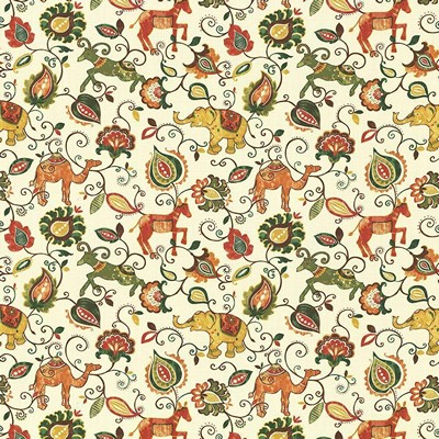 Kasmir Menagerie Rodeo in 1434 Multi Upholstery Cotton  Blend Fire Rated Fabric Vine and Flower   Fabric