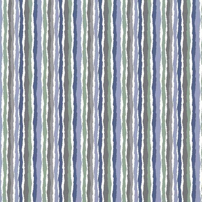 Kasmir Midgy Stripe Roly Poly Blue in 1445 Blue Cotton  Blend