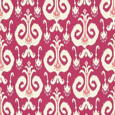 Kasmir Mojanda Raspberry in 1418 Pink Upholstery Cotton  Blend Fire Rated Fabric Classic Damask  Ethnic and Global   Fabric