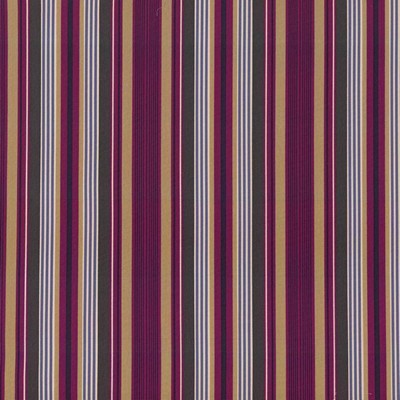 Kasmir Montage Stripe Plum in 5064 Purple Upholstery Cotton  Blend Fire Rated Fabric