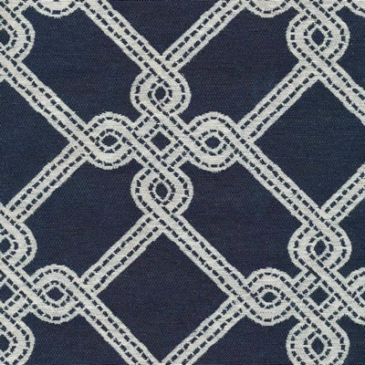 Kasmir Nautica Trellis Marine in GRAND TRADITIONS VOL 1 Black Upholstery Cotton  Blend Fire Rated Fabric Lattice and Fretwork   Fabric