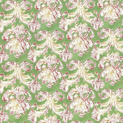 Kasmir Nouveau Carreaux Spring in 5064 Multi Upholstery Cotton  Blend Fire Rated Fabric Classic Damask  Vine and Flower   Fabric