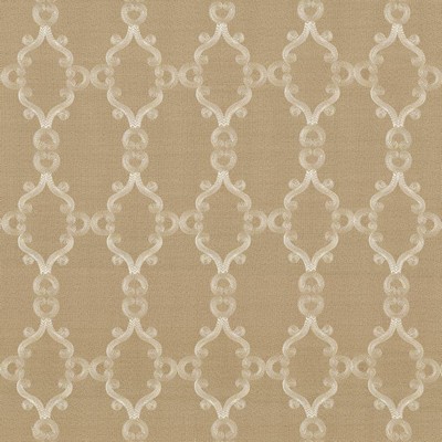 Kasmir Odette Pewter in 5066 Silver Polyester  Blend Crewel and Embroidered  Scroll   Fabric