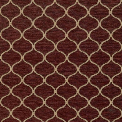 Kasmir Ogee Trellis Crimson in 5071 Red Upholstery Polyester  Blend Fire Rated Fabric Traditional Chenille  Trellis Diamond   Fabric
