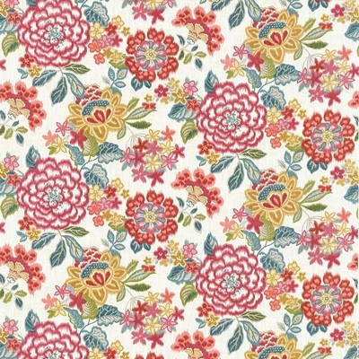 Kasmir Oleana Rose in 5064 Pink Upholstery Cotton  Blend Fire Rated Fabric Vine and Flower   Fabric