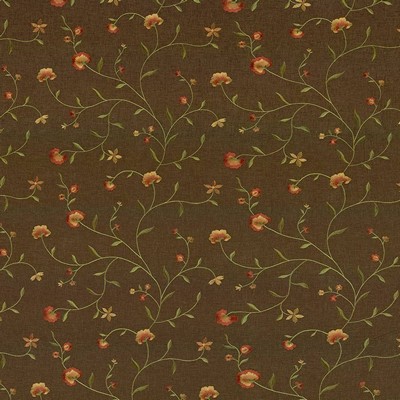 Kasmir Penny Lane Cocoa in GRAND TRADITIONS VOL 2 Brown Linen  Blend Fire Rated Fabric Crewel and Embroidered   Fabric