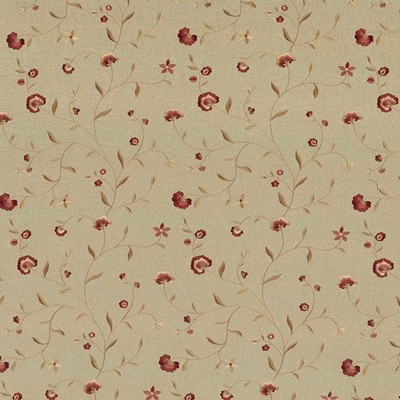 Kasmir Penny Lane Indian in 1417 Brown Linen  Blend Fire Rated Fabric Crewel and Embroidered   Fabric