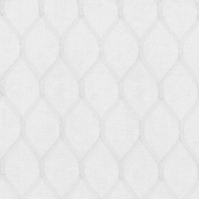 Kasmir Per Se White in IMPRESSIONS White Polyester  Blend Crewel and Embroidered  Trellis Diamond   Fabric