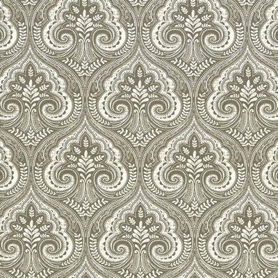 Kasmir Pietro Paisley Charcoal in 5105 Grey Cotton  Blend Classic Damask   Fabric