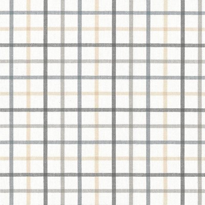 Kasmir Piper Check Smoke in 5066 Grey Upholstery Cotton  Blend Fire Rated Fabric Plaid and Tartan  Fabric