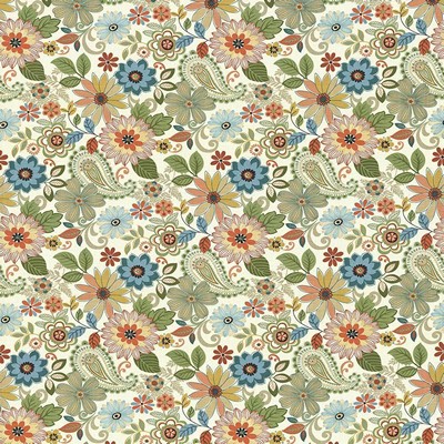 Kasmir Preston Hollow Garden in 1434 Multi Upholstery Cotton  Blend Fire Rated Fabric Vine and Flower  Modern Floral Classic Paisley   Fabric