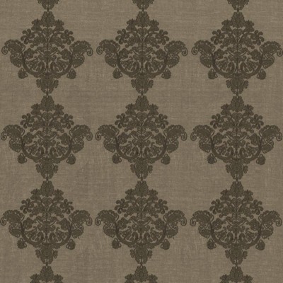 Kasmir Provence Gray in 1444 Grey Polyester  Blend Crewel and Embroidered  Classic Damask  Vine and Flower   Fabric