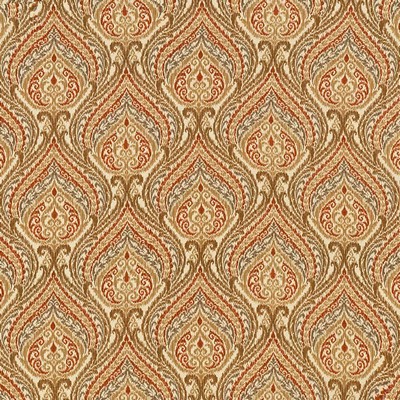 Kasmir Raj Indian Summer in 1417 Multi Upholstery Cotton  Blend Fire Rated Fabric Scroll  Ethnic and Global   Fabric