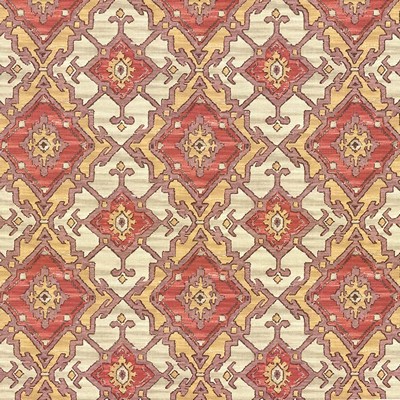 Kasmir Ranchero Vermillion in 5080 Multi Upholstery Cotton  Blend Fire Rated Fabric Ethnic and Global   Fabric