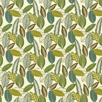 Kasmir Ravenwood Bluegrass in 5107 Green Cotton  Blend Vine and Flower   Fabric