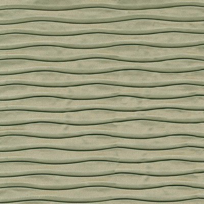 Kasmir Ripple Effect Sage in 1419 Green Upholstery Polyester  Blend Fire Rated Fabric