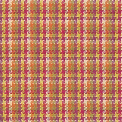 Kasmir Riverton Fruit Punch in 1440 Pink Upholstery Cotton  Blend Fire Rated Fabric Houndstooth   Fabric