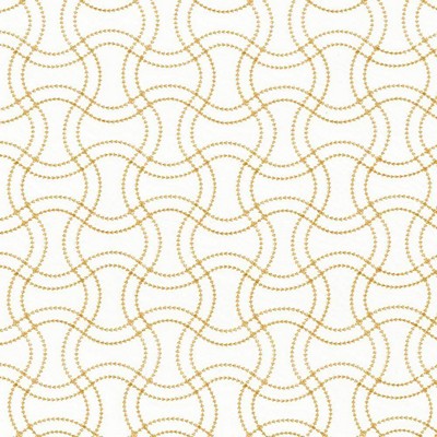 Kasmir Sawtooth Butterscotch in SHEER BRILLIANCE Yellow Polyester  Blend Geometric  Crewel and Embroidered   Fabric