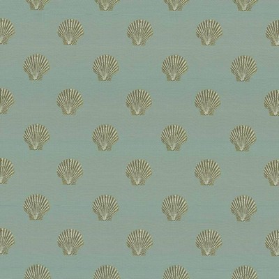 Kasmir Shell Pointe Sea in 1441 Green Upholstery Polyester  Blend Tropical   Fabric