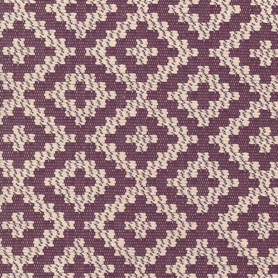 Kasmir Sibley Diamond Plum in 1440 Purple Upholstery Cotton  Blend Fire Rated Fabric Ethnic and Global   Fabric