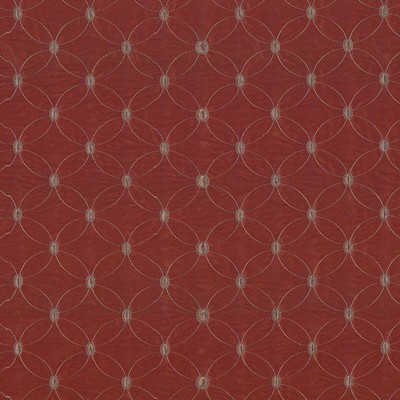 Kasmir Soliloquy Brick in 5070 Red Polyester  Blend Crewel and Embroidered   Fabric