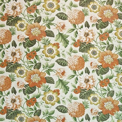 Kasmir Sommerset Hollow Clementine in GRAND TRADITIONS VOL 1 Multi Upholstery Cotton  Blend Fire Rated Fabric Vine and Flower   Fabric