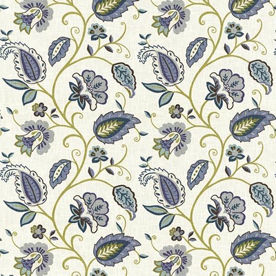 Kasmir Sorellina Juniper in 5065 Multi Upholstery Cotton  Blend Fire Rated Fabric Vine and Flower   Fabric