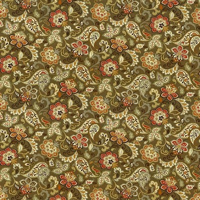 Kasmir Splurge Mocha in 5062 Brown Upholstery Linen  Blend Fire Rated Fabric Vine and Flower  Classic Paisley   Fabric