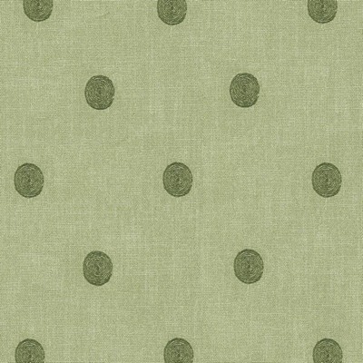 Kasmir Spot The Dots Aspen in 1442 Green Upholstery Polyester  Blend Fire Rated Fabric Crewel and Embroidered  Polka Dot   Fabric