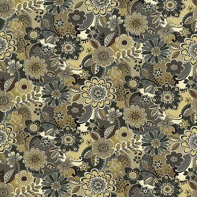 Kasmir Spring Bouquet Sand Dune in 1416 Beige Upholstery Cotton  Blend Fire Rated Fabric Retro Floral   Fabric
