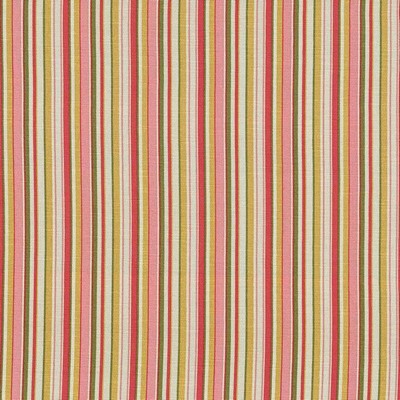 Kasmir Spring Stripe Peony in 5064 Multi Upholstery Cotton  Blend Fire Rated Fabric