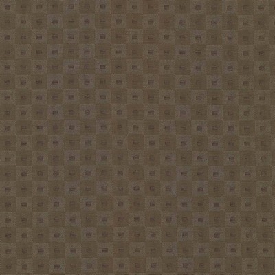 Kasmir Square Pegs Chocolate in 5068 Brown Upholstery Cotton  Blend Fire Rated Fabric Traditional Chenille   Fabric