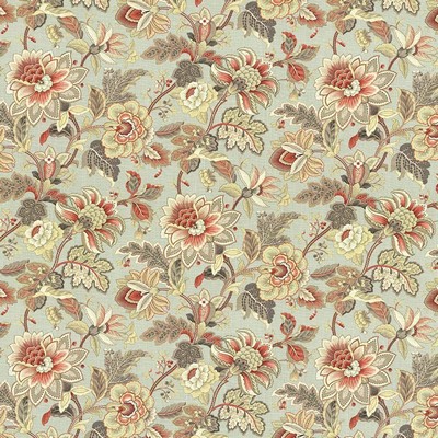 Kasmir Stillbrooke Dew in 5082 Multi Upholstery Linen  Blend Fire Rated Fabric Vine and Flower  Jacobean Floral   Fabric