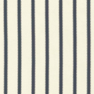 Kasmir Stripe Delight Navy in 5072 Blue Upholstery Cotton  Blend Fire Rated Fabric