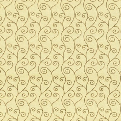 Kasmir Swoop Cream in 1443 Beige Polyester  Blend Crewel and Embroidered  Scroll   Fabric