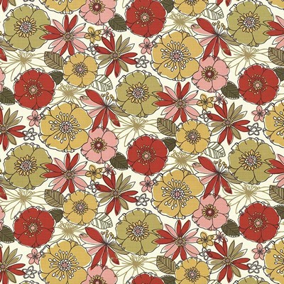 Kasmir Sycamore Blossom in 1435 Multi Upholstery Cotton  Blend Fire Rated Fabric