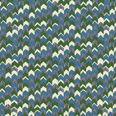 Kasmir Tacombi Teal in 5073 Green Upholstery Cotton  Blend Geometric   Fabric
