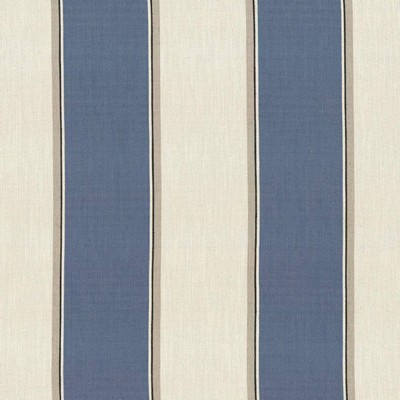 Kasmir Thoreau Stripe Indigo in 1446 Blue Upholstery Viscose  Blend
