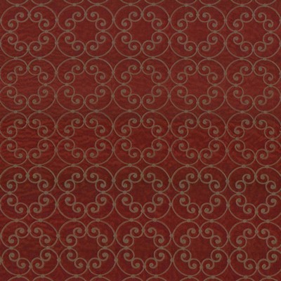 Kasmir Tracery Spice in 5071 Orange Polyester  Blend Crewel and Embroidered  Scroll   Fabric