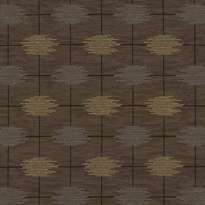 Kasmir Tribal Threads Bronze in 1424 Gold Upholstery Polyester  Blend Fire Rated Fabric Crewel and Embroidered  Plaid and Tartan  Fabric