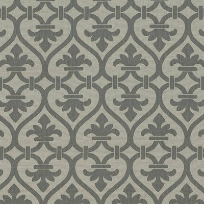Kasmir Triomphe Charcoal in 1424 Grey Upholstery Cotton  Blend Fire Rated Fabric Vine and Flower   Fabric