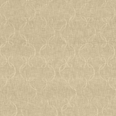 Kasmir Turbo Flax in SHEER BRILLIANCE Beige Polyester  Blend Crewel and Embroidered  Scroll   Fabric