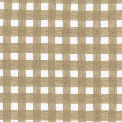 Kasmir Vice Natural in SHEER BRILLIANCE Beige Linen  Blend Plaid and Tartan  Fabric