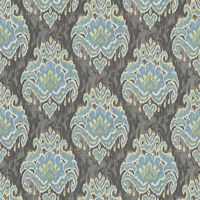 Kasmir Vindu Moonstone in 5065 Grey Upholstery Cotton  Blend Fire Rated Fabric Classic Damask   Fabric