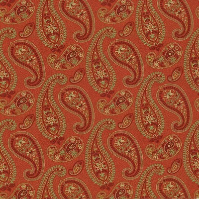 Kasmir Vittorre Paisley Cardamom in 1417 Multi Cotton  Blend Classic Paisley  Ethnic and Global   Fabric