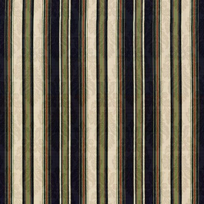 Kasmir Wessex Stripe Flint in 1418 Multi Upholstery Cotton  Blend Fire Rated Fabric